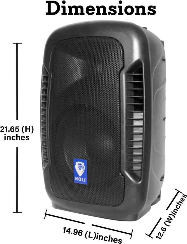 Alt view image 5 of 7 - Technical Pro 1500 Watts 10'' Two Way ABS Molded Active Bluetooth Loudspeaker with Built-in Amplifier, LCD Display, USB/SD Card Inputs, Remote Control, Carry Handles for Home and Party