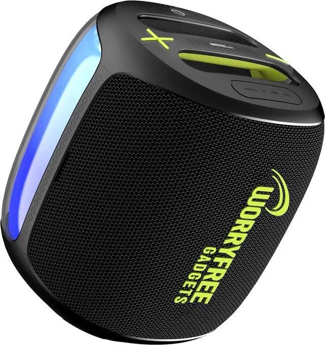 Alt view image 2 of 6 - 100W Portable Bluetooth Party Speaker with TWS Pairing, Dual Wireless Microphones, RGB Lights, Micro SD Card Slot & 10-12 Hours Playtime (Black)