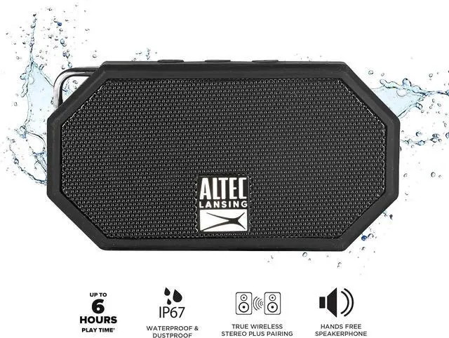 Alt view image 6 of 7 - Altec Lansing Waterproof Bluetooth Speakers Bundle with Mini H2O and Mix 2.0