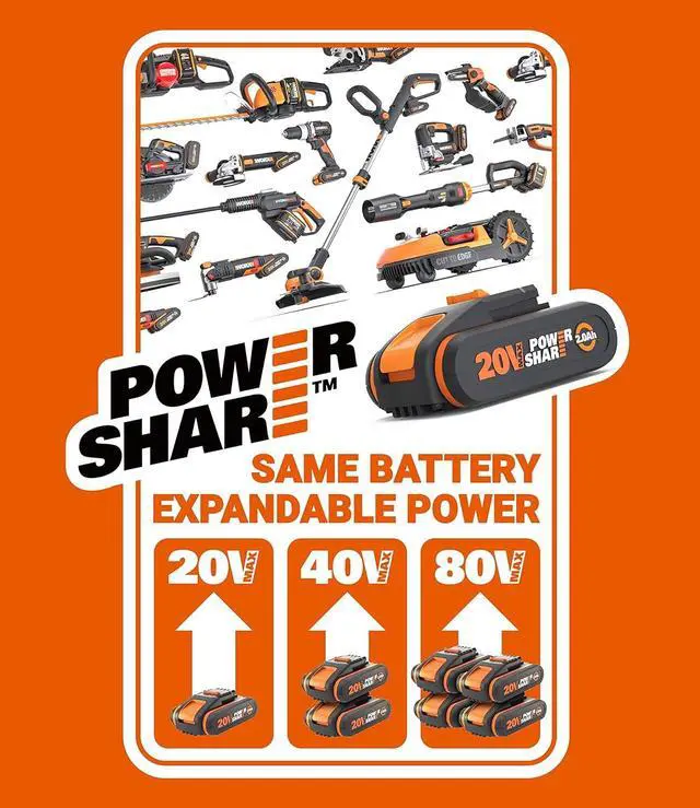 Alt view image 2 of 6 - WORX WX009.9 Bluetooth Battery Speaker 20 V - AUX Input and USB Port - Runtime approx. 10 hours - 4.2 Bluetooth - PowerShare compatible - without battery and charger