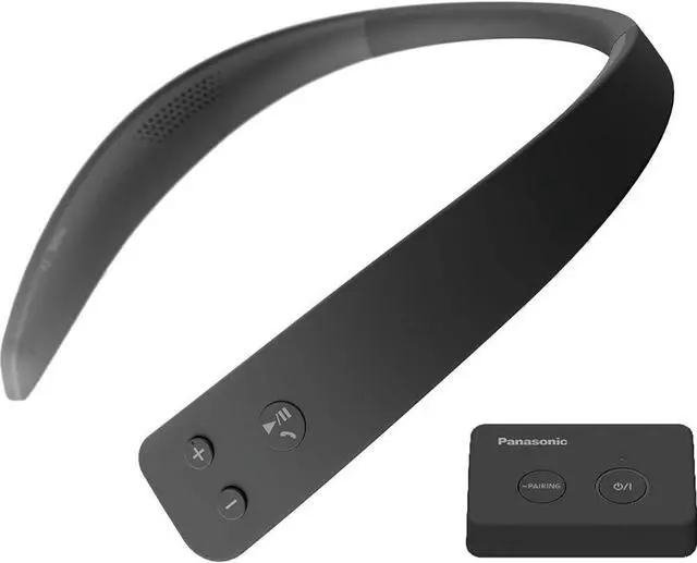 Alt view image 2 of 7 - Panasonic SC-WN10 Wireless Wearable TV Neck Speaker, Bluetooth, Built-in Microphone Bundle with 2 YR CPS Enhanced Protection & Deco Gear Complete Home Theater Beginner's Guidebook