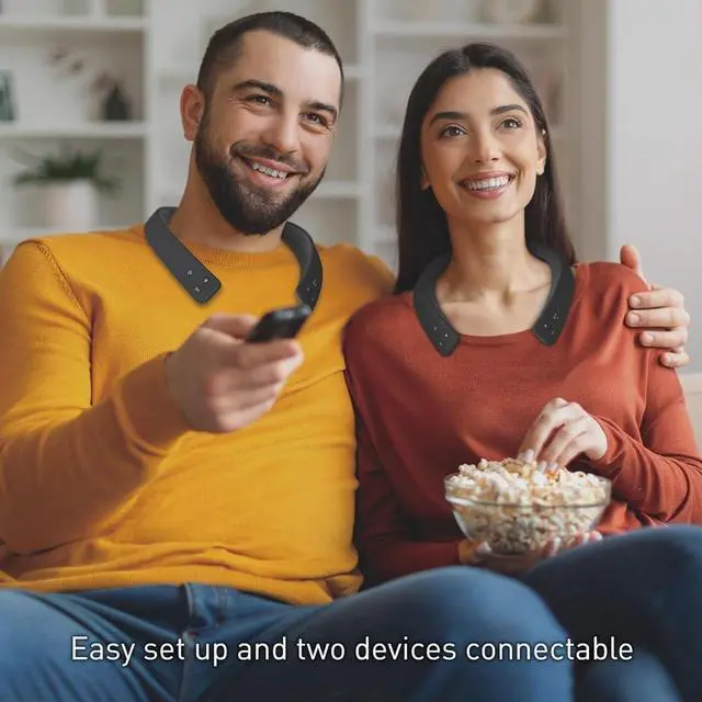Alt view image 7 of 7 - Panasonic SC-WN10 Wireless Wearable TV Neck Speaker, Bluetooth, Built-in Microphone Bundle with 2 YR CPS Enhanced Protection & Deco Gear Complete Home Theater Beginner's Guidebook