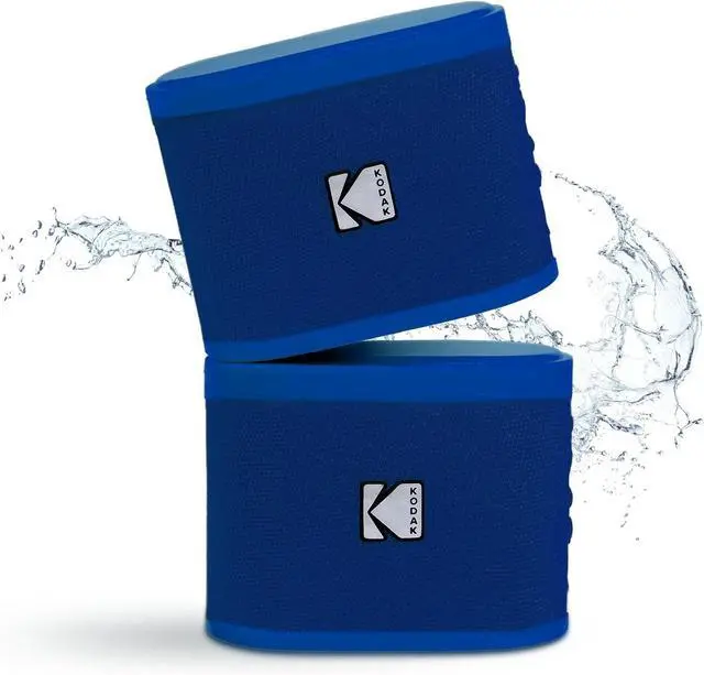 Main image of KODAK SOUNDBRIX Bluetooth Speaker Portable Waterproof Magnetic Wireless Stackable Stereo Pairing 5H Playtime 5W RMS Home Travel Party Beach Electronics for Outdoors Blue Mini Speakers for Computers