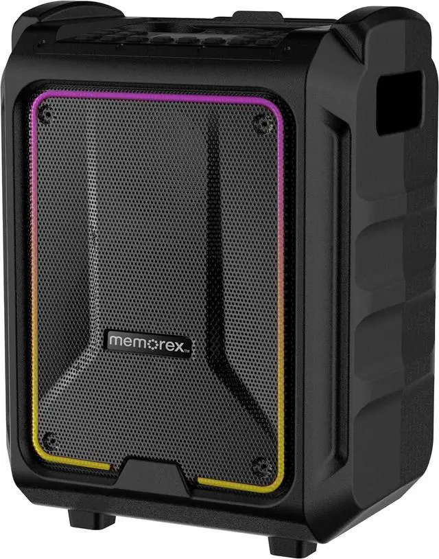 Main image of Memorex MX-PSTG1 | Rugged Outdoor Waterproof Speaker | IPX67, Bluetooth 5.3 | SD & USB Playback | 100W RMS, 1000W PMPO | LED Lighting, TWS Pairing, Microphone Input, USB Charge