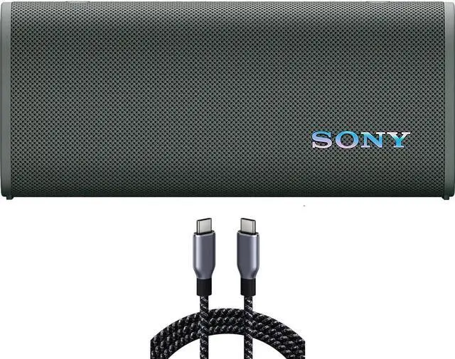 Main image of Sony SRSULT30/H ULT Field 3 Wireless Portable Bluetooth Speaker, Forest Gray Bundle with Deco Essentials 6 Foot Braided USB-C to USB-C Cable