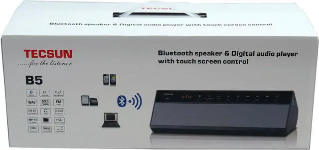 Alt view image 6 of 6 - Tecsun B5 Wireless Bluetooth Speaker with Digtial Radio and MP3 Player - White