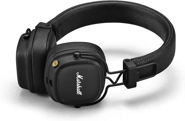 Alt view image 7 of 7 - Marshall Major IV On-Ear Bluetooth Headphone, Black & Emberton II Portable Bluetooth Speaker - Black & Brass