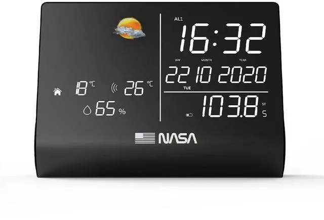 Main image of Weather Station and Bluetooth Speaker WSP1300 Black - 1 Outdoor Sensor - Supplied with Power Supply