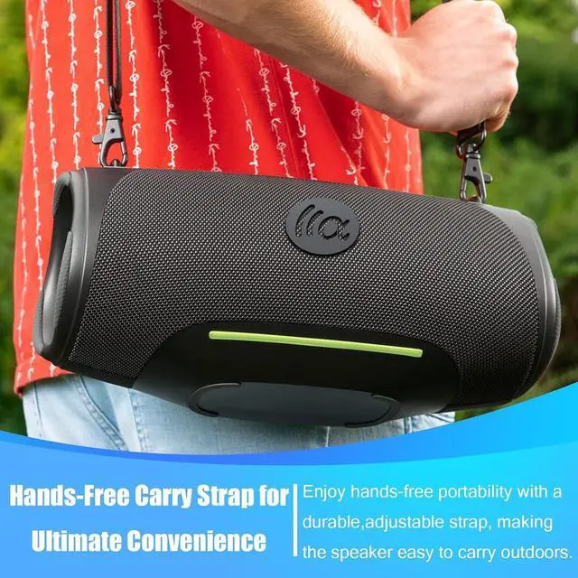 Alt view image 2 of 7 - Portable Bluetooth Speaker,IPX7 Waterproof 80W Loud Stereo Sound Wireless Outdoor Speaker for Pool,Shower,Camping Bike Use,8H Playtime