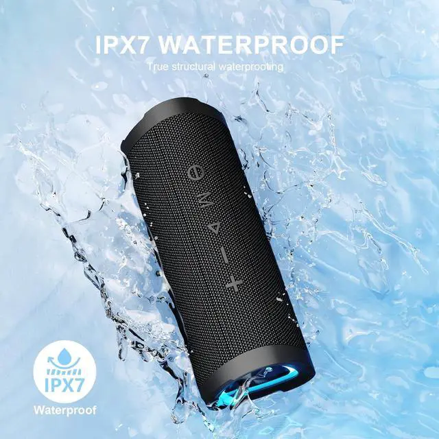 Alt view image 2 of 6 - Vanzon Bluetooth Speakers, V40 Portable Wireless Speaker V5.0 with 24W Loud Stereo Sound, 24H Playtime, TWS & IPX7 Waterproof, Suitable for Travel, Home and Outdoors