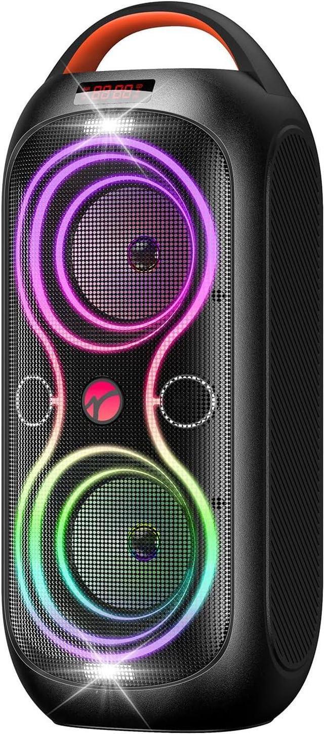Main image of Portable Bluetooth Speakers with 120dB Loud Sound|Beat-Driven Light Show, 5 RGB Modes, Bluetooth 5.3, USB/TF/AUX/FM/Mic Input/TWS | Portable for Party, Camping, Tailgating, Backyard, Indoor Gatherings