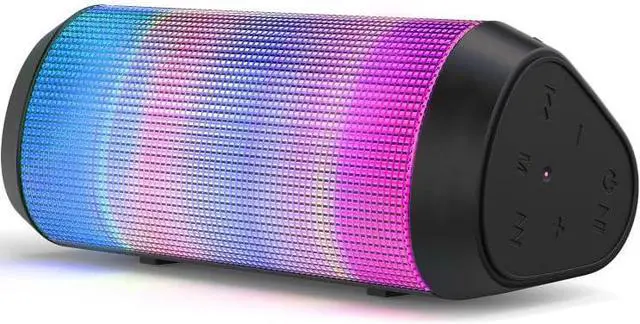 Main image of Portable Bluetooth Speaker Wireless with Lights, HD Stereo Sound, IPX4 Waterproof, TWS Pairing, BT5.3 with AUX Input, Small Speaker for Outdoor Home Camping Party, Ideal Electronics Gifts for Him, Her