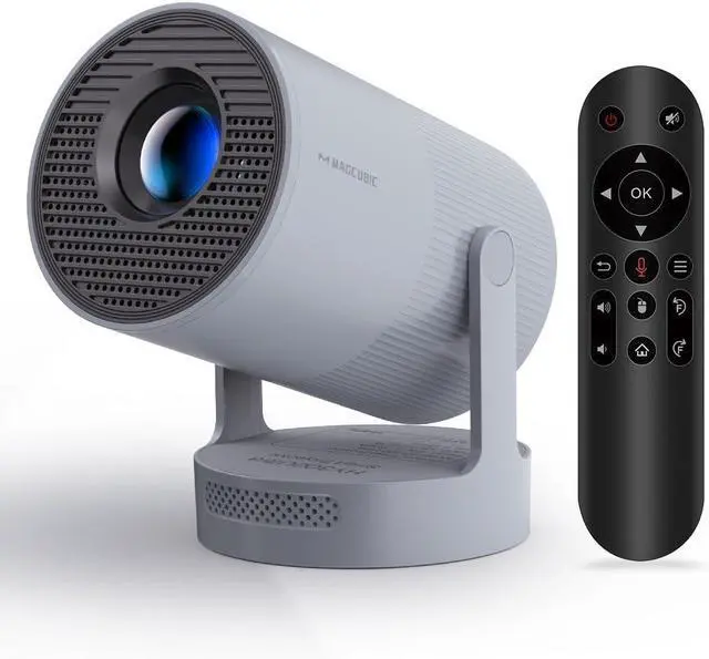 Main image of Electric FocusMagcubic Mini Projector 4K Support, Smart Projector with WiFi 6 and Bluetooth 5.4, 5W Soundbase Speaker, 180° Rotation, Portable Proyector for Home Theater HY300 Ultra (Grey)