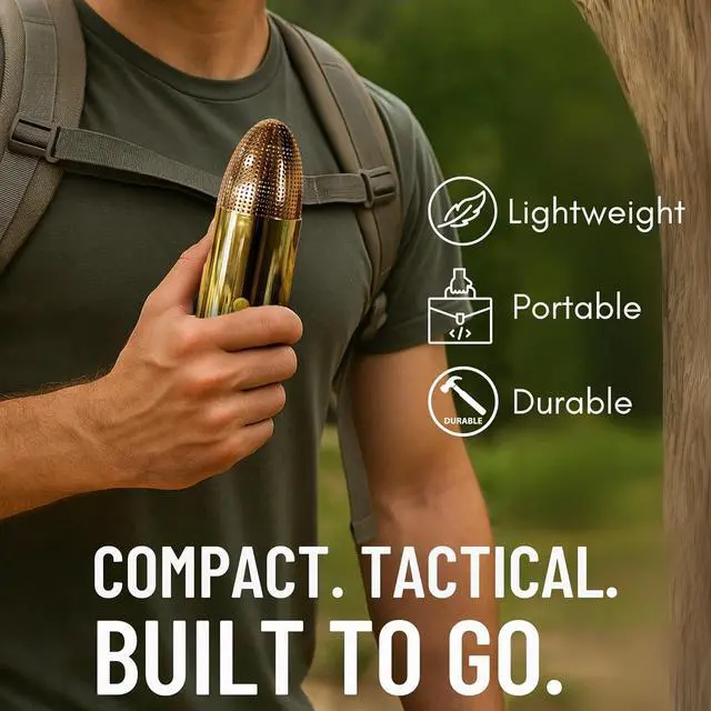 Alt view image 2 of 7 - Bullet Bluetooth Speaker  Portable Wireless, IPX5 Waterproof, 810Hr Battery, USB-C, TWS Pairing, Volume Control, 70ft Range for Home/Party/Outdoor/Beach