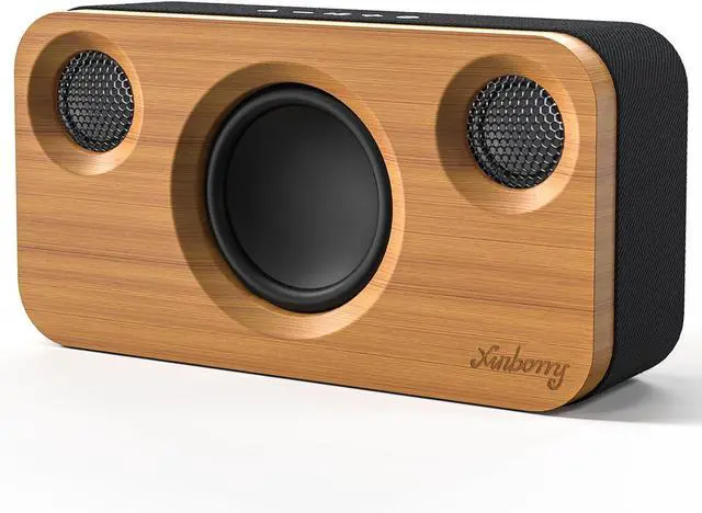 Main image of Bluetooth Speaker with Deep Bass, 40W(Peak) Wireless Portable Speaker with TWS, AUX, TF Card, Stereo Sound Wood Home Audio Sync up to 100 Bluetooth 5.3 Speakers For Home Party, Outdoor Camping