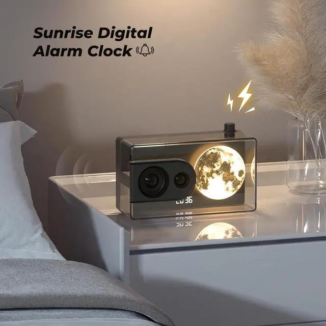 Alt view image 5 of 7 - Portable Bluetooth Speaker with Lights, 18W Portable Wireless Speakers with Subwoofer, Alarm Clock, Stereo Loud Sound, Deep Bass, AUX&TF-Card Input, Bluetooth 5.3, TWS Paring