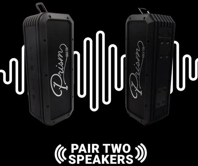Alt view image 7 of 7 - Prism's Golf Speaker, Magnetic Golf Speaker, Golf Cart Speakers Bluetooth, 40w Loud Bluetooth Speaker, Deep Bass, EQ, 30H Battery, Portable IPX7 Waterproof Bluetooth Speaker, Golf Accessories for Men