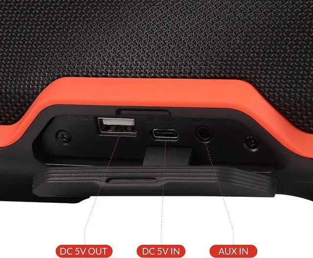 Alt view image 6 of 7 - Aiwa Exos-3 Waterproof Bluetooth Speaker, 60W Peak Power, 20-Hour Playtime, Stereo Sound, USB-C Charging, IPX7 Waterproof, Wireless Pairing, Perfect for Outdoor Adventures
