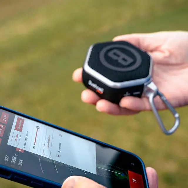 Alt view image 3 of 7 - PlayBetter Bushnell Wingman Mini (Silver/Black) Magnetic GPS Golf Speaker Bundle Portable Charger - Music & Audible Distances Bluetooth Speaker for Golf Cart - 36,000+ Courses
