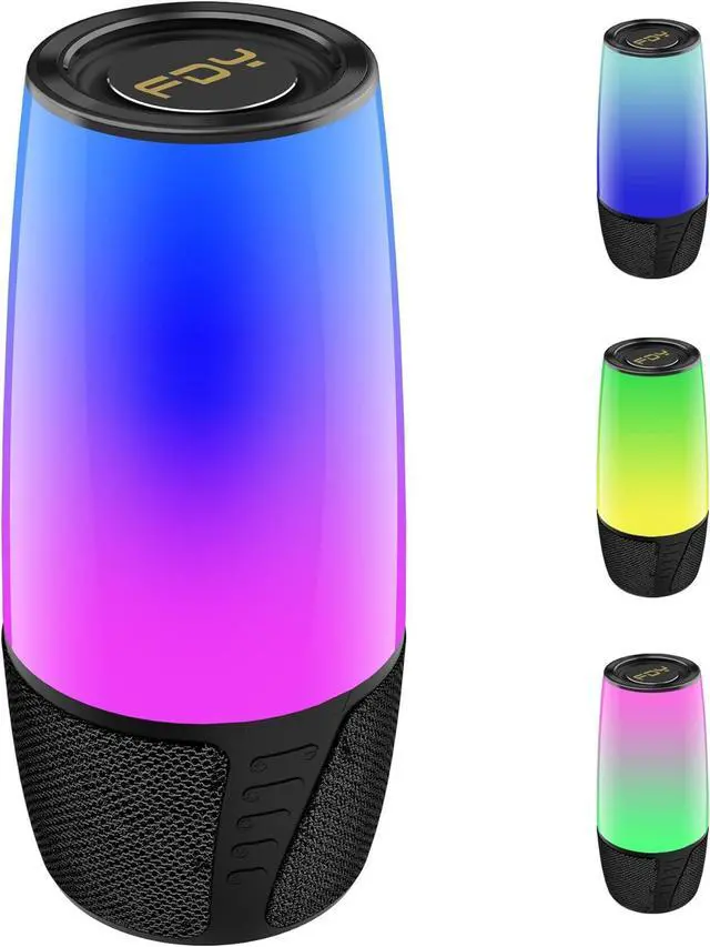Main image of FDY Portable Bluetooth Speaker,9 Color LED Lighting,Wireless Speakers 40W Loud Sound,IPX6 Waterproof,Bluetooth 5.3,360° Stereo Sound Effect for Home/Outdoor/Party/Beach, Birthday Gift(Colorful)