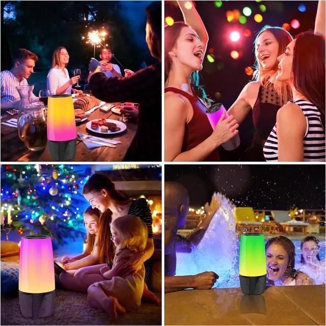 Alt view image 7 of 7 - FDY Portable Bluetooth Speaker,9 Color LED Lighting,Wireless Speakers 40W Loud Sound,IPX6 Waterproof,Bluetooth 5.3,360° Stereo Sound Effect for Home/Outdoor/Party/Beach, Birthday Gift(Colorful)