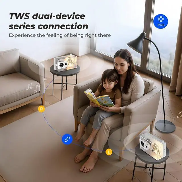 Alt view image 2 of 7 - Portable Bluetooth Speaker with Lights, 18W Portable Wireless Speakers with Subwoofer, Alarm Clock, Stereo Loud Sound, Deep Bass, AUX&TF-Card Input, Bluetooth 5.3, TWS Paring