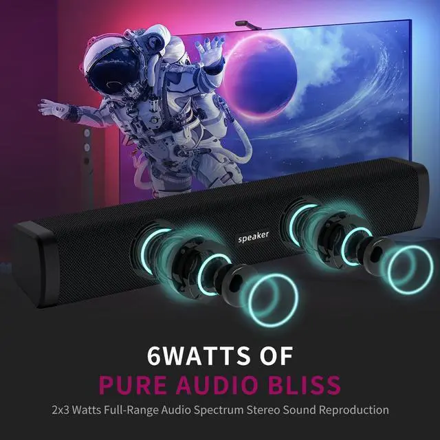 Alt view image 2 of 7 - OOYY Home Theater TV Sound Bar System Compatible for PC, Home Portable Wireless Sound Bar with Bluetooth, Portable Bluetooth Speaker