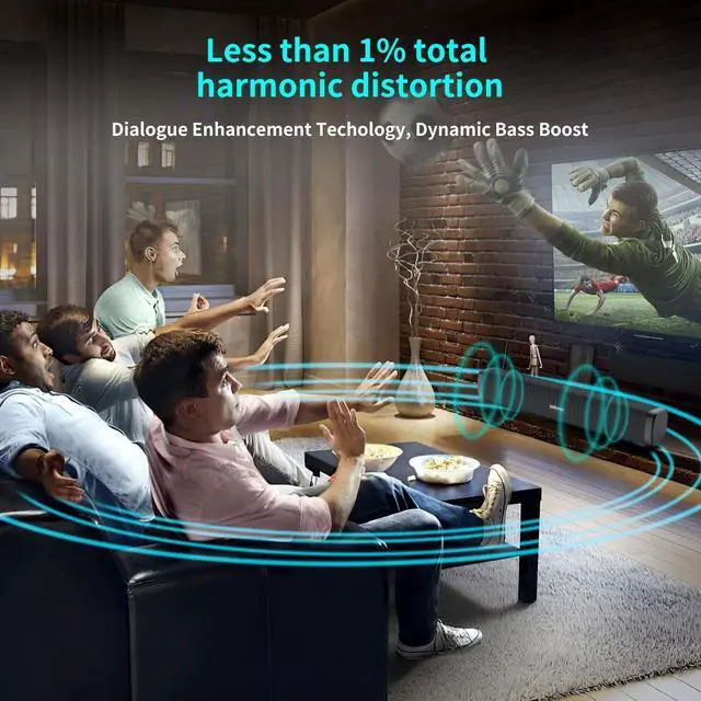 Alt view image 5 of 7 - OOYY Home Theater TV Sound Bar System Compatible for PC, Home Portable Wireless Sound Bar with Bluetooth, Portable Bluetooth Speaker