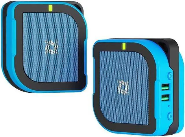 Main image of 3-in-1 Multifunction Mini and Portable Bluetooth Speaker, 6000mAh Power Bank, Universal Dual USB Ports Wall Charger for 150+ Counties, Compatible with iPhone, Samsung, Google and More (Blue)