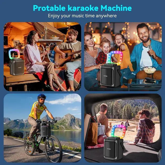 Alt view image 7 of 7 - 30W Portable Bluetooth Speaker Wireless with Loud Crystal Clear Stereo Sound - TWS Pairing & 24H Playtime with Led Lights | Small Party Speakers for Indoor/Outdoor, Travel, Gathering