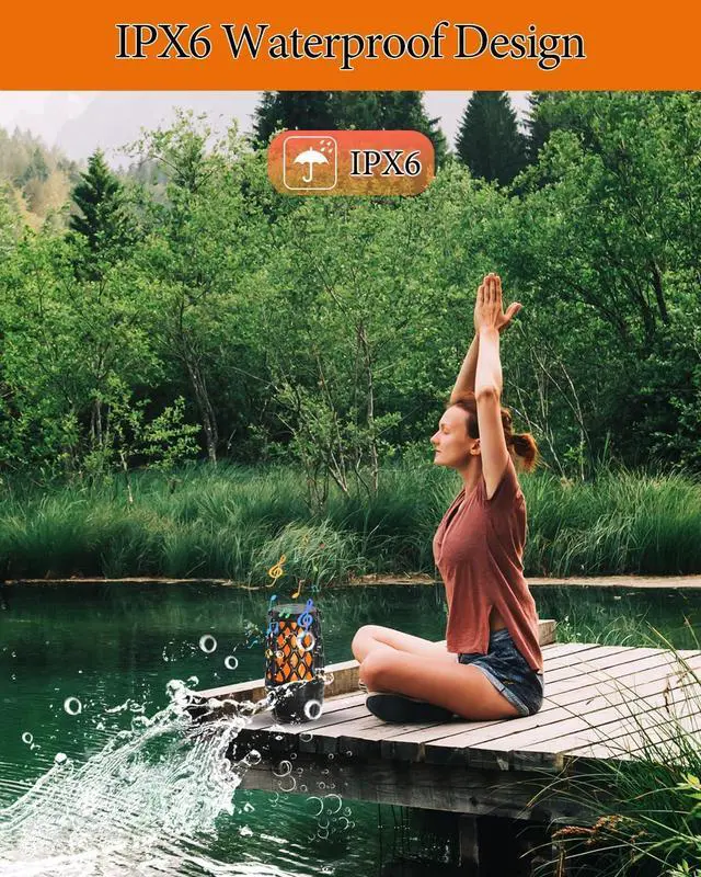 Alt view image 5 of 7 - 2 Pack LED Flame Outdoor Bluetooth Speaker, Unique Gifts for Men, IPX6 Waterproof Tiki Torch Atmosphere Flame Speaker for Party Patio Garden, Outdoor Speakers with Stake, Hook, Wall Mount (2 Pack)