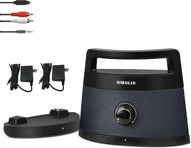 Main image of SIMOLIO 621D Plus Wireless Speakers for TV for Seniors - Bluetooth TV Speakers for Hard of Hearing, Elderly, 3 EQ Modes, Dialog Enhancer, Portable Speaker for TVs, 164ft Range, Bluetooth Connectivity