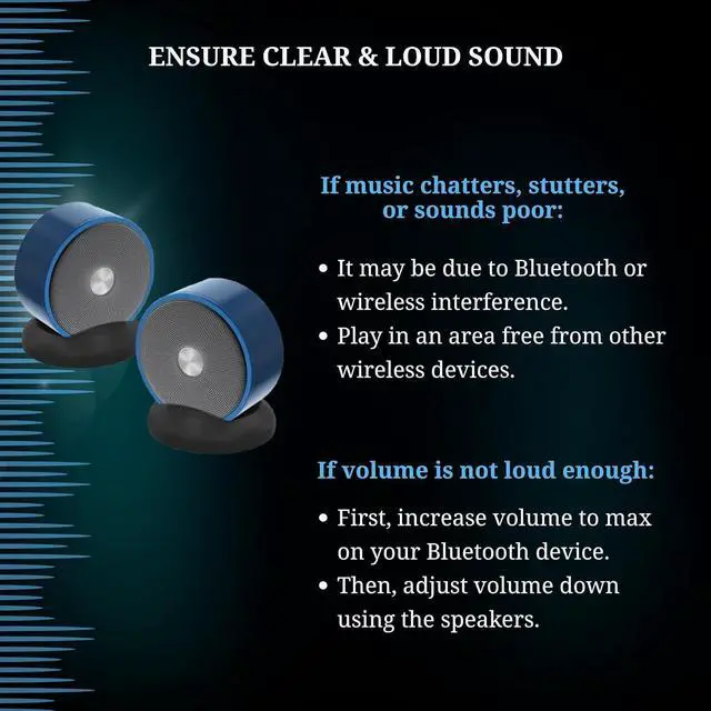 Alt view image 6 of 7 - Paired Bluetooth Speakers - Surround Sound Stereo Pairing Linkable for Home TV Car