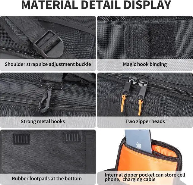 Alt view image 4 of 6 - Speaker Bag Portable Speaker Backpack Travel Storage Case for JBL 110/120 Speaker Carrying Backpack for JBL Partybox Bluetooth Party Speaker (for JBL Partybox 110 Bag)