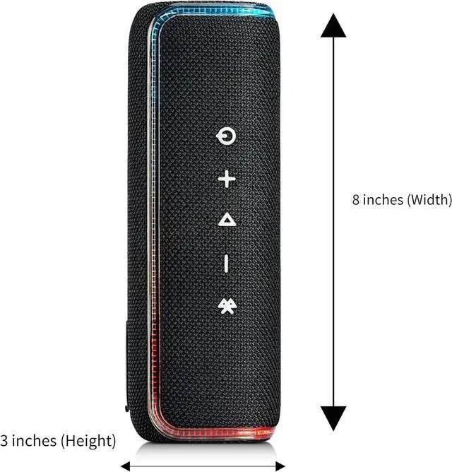 Alt view image 7 of 7 - 40W Portable Bluetooth Speaker, IPX7 Waterproof Wireless Outdoor Speaker, Tap-to-Play Beats, 25-Hour Playtime, Bass Boosted, LED Lights, TWS Pairing for Pool, Jam Session, Gifts (Black)