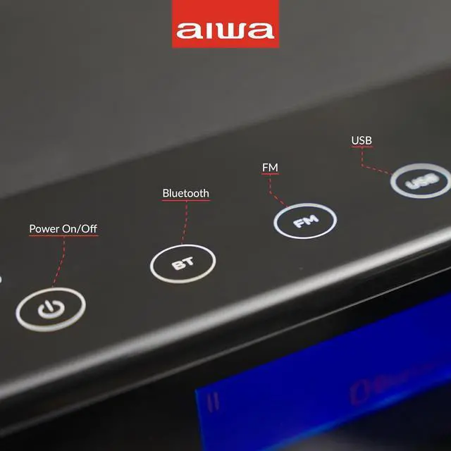 Alt view image 3 of 7 - Aiwa Exos-10 Portable Bluetooth Speaker, 200W RMS Power, 6.5 Subwoofer, Deep Bass, Party Sync, Backlit Display, FM/BT/USB/AUX, Remote Control, Carry Strap, Bluetooth V5.0