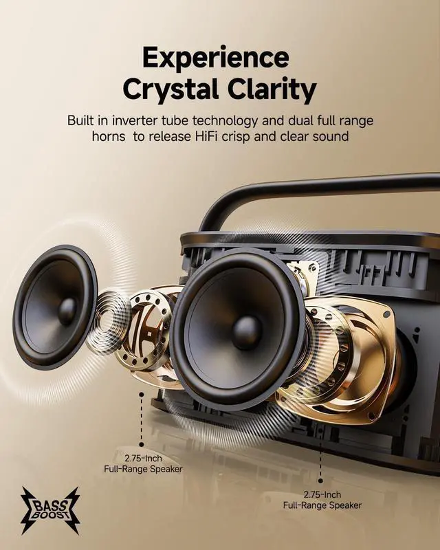 Alt view image 3 of 7 - Portable Party Bluetooth Speaker, 140W Speaker with Self-Charging Microphone, Screen Lyrics Display, Deep Bass, Dynamic Lights, Loud Wireless Speaker, Support WiFi AUX HDMI for TV/Projector