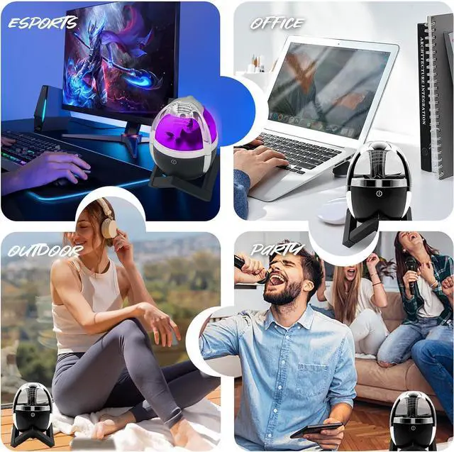Alt view image 7 of 7 - Dancing Ferrofluid Bluetooth Speaker 5.0 - Magnetic Fluid Music Visualizer, 360° Stereo Sound, Touch Control, Multi-Color LED Desk Decor, for dad/Husband