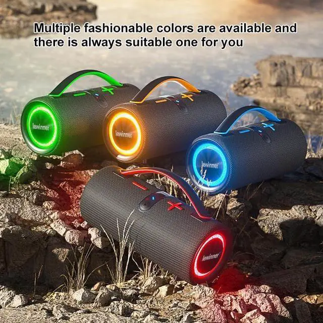 Alt view image 2 of 7 - Portable Speakers Bluetooth Wireless, 60W Waterproof Bluetooth Speaker Loud with 360° HD Sound/BT 5.4/All Day Play/IPX6/Stereo Pairing/EQ/Hands-Free, Outdoor Speaker for Party/Home/Golf