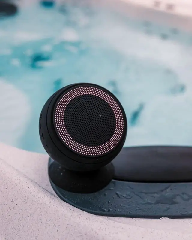 Alt view image 6 of 7 - Speaqua  Barnacle X Portable Bluetooth Speakers Waterproof (IP68) with Built in Internal Storage (2,000 Songs), RGB Smart Lighting, Party Pairing, Floatable, Dual EQ Enhanced Audio - Manta Ray Black