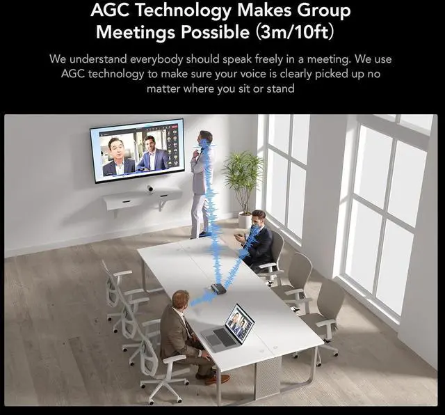 Alt view image 5 of 7 - NUROUM A05B Bluetooth Conference Speaker and Microphone, Portable Wireless Speakerphone with Noise Canceling Mic, 16ft Voice Picked Up Computer Speaker for Desktop PC/Laptop/Office/Business Trips