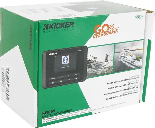 Alt view image 6 of 7 - Audiosavings Bundle: (1) Kicker 47KRC55 KRC55 Digital LCD IP67 Remote Control Bundle with (1) Rockville RPB2-BLACK Handheld Wireless Portable Bluetooth Speaker Great Sound (2 Items)