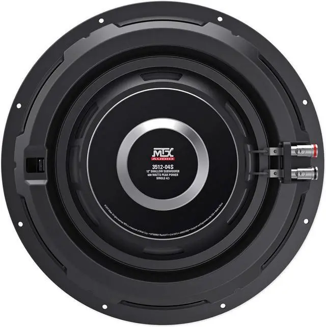 Alt view image 4 of 7 - Audiosavings Bundle: 3512-04S 12" 600 Watt Shallow Mount Car Audio Subwoofer Slim Sub SVC 4-ohm Bundle with Rockville Rock Anywhere Waterproof Portable Bluetooth Speaker+TWS Stereo Linking (2 Items)