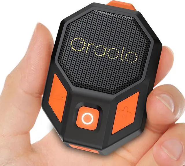Main image of Oraolo Clip-On Portable Speaker Wearable Speaker Bluetooth 5.4, Mini Speakers for Hands-Free Calls, Built-in Mic, Stereo Sound, IPX6 Water Resistance, 12H Playtime, Wireless Speakers for Outdoor