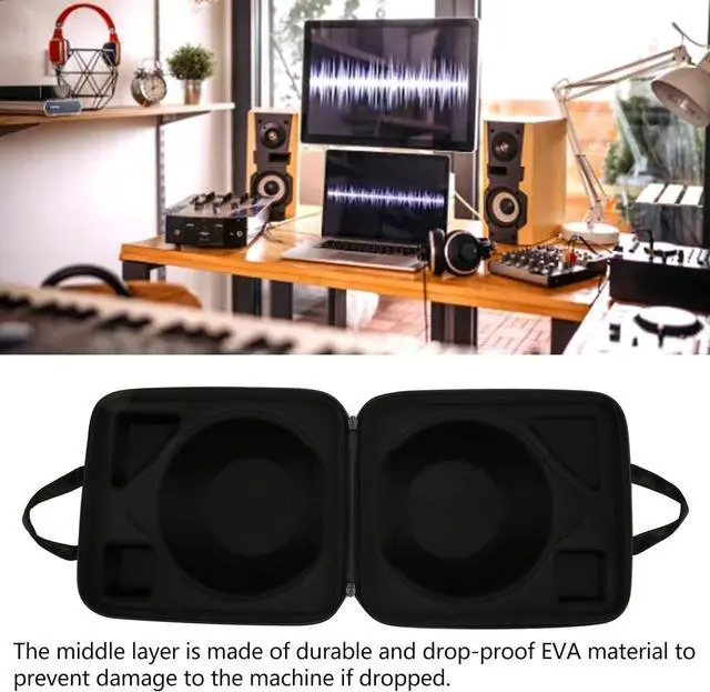 Alt view image 3 of 7 - GOWENIC Hard Travel Speaker Case for Devialet Mania, Portable Bluetooth Speaker Shockproof EVA Storage Case, Speaker Hard Travel Case Protective Bag with Strap