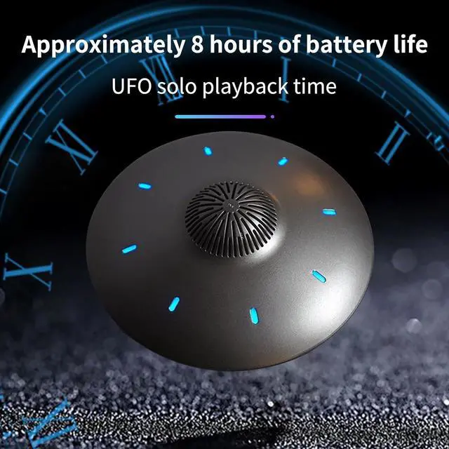 Alt view image 3 of 7 - Levitating Bluetooth Speaker, Wireless Floating Speaker Bluetooth 4.0, Magnetic Levitating Speaker with LED Flash Lights & 360° Rotation for Home, Office Creative Decor, Cool Tech Gadgets