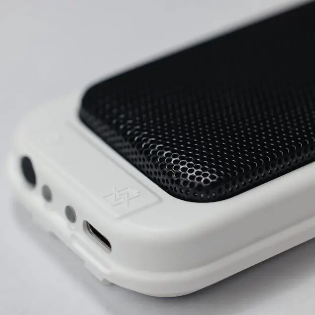 Alt view image 2 of 7 - VersaSpeaker Portable Bluetooth Speaker, Compact Size, Loud Volume, Water-Resistant, Lanyard Attachment, Long Battery Life, Pocketable