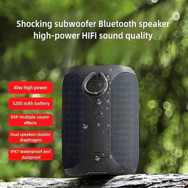 Alt view image 2 of 7 - Flying Speaker, Flying Bluetooth Speaker, Parlante Portatil, Portable Wireless Bluetooth Speaker, 50w Peak Stereo Sound Shower Speaker, IPX7 Waterproof Outdoor Speaker with Deep Bass RGB Lights(1PCS)
