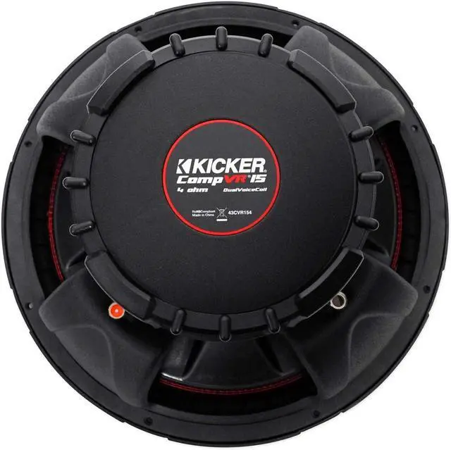 Alt view image 7 of 7 - Audiosavings Bundle: Kicker 43CVR154 COMPVR 1000 Watt 15" 4-Ohm DVC Car Stereo Subwoofer Sub CVR15-4 Bundle with Rockville Rock Anywhere Waterproof Portable Bluetooth Speaker+TWS Linking (2 Items)