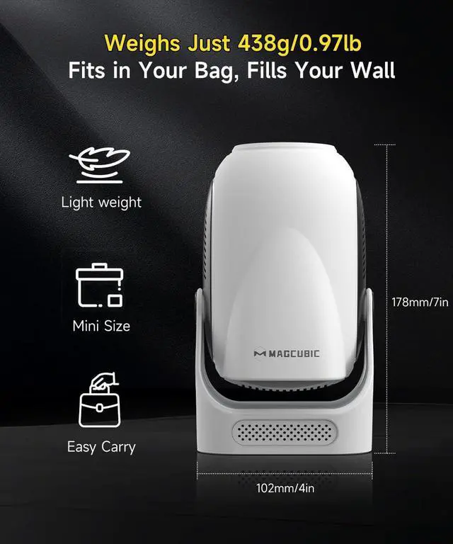 Alt view image 5 of 7 - Electric FocusProjector with WiFi 6 and Bluetooth 5.0, Mini Portable Native 720P with 4K Support, Smart Proyector Built in Android 11, Auto Vertical Keystone, Home Movie Projectors for Outdoor